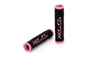 XLC GR-G07 Pegas de bicicleta de cor dupla (preto / rosa)