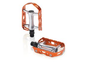 XLC PD-M15 Ultralight V pedal de bicicleta (prata / laranja)
