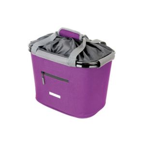 BIKE PARTS Saco de cesto de guiador BlueBird com suporte QR (20 litros / roxo)