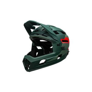 Bell Super Air R Capacete esférico de bicicleta (infravermelho mate/verde brilhante/verde)