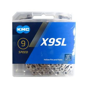 KMC X9SL corrente de bicicleta (114 elos | prata)