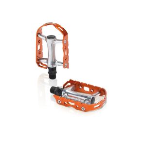 XLC PD-M15 Ultralight V pedal de bicicleta (prata / laranja)